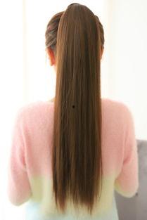 网红直发假马尾图片,轻松打造时尚短发新潮流